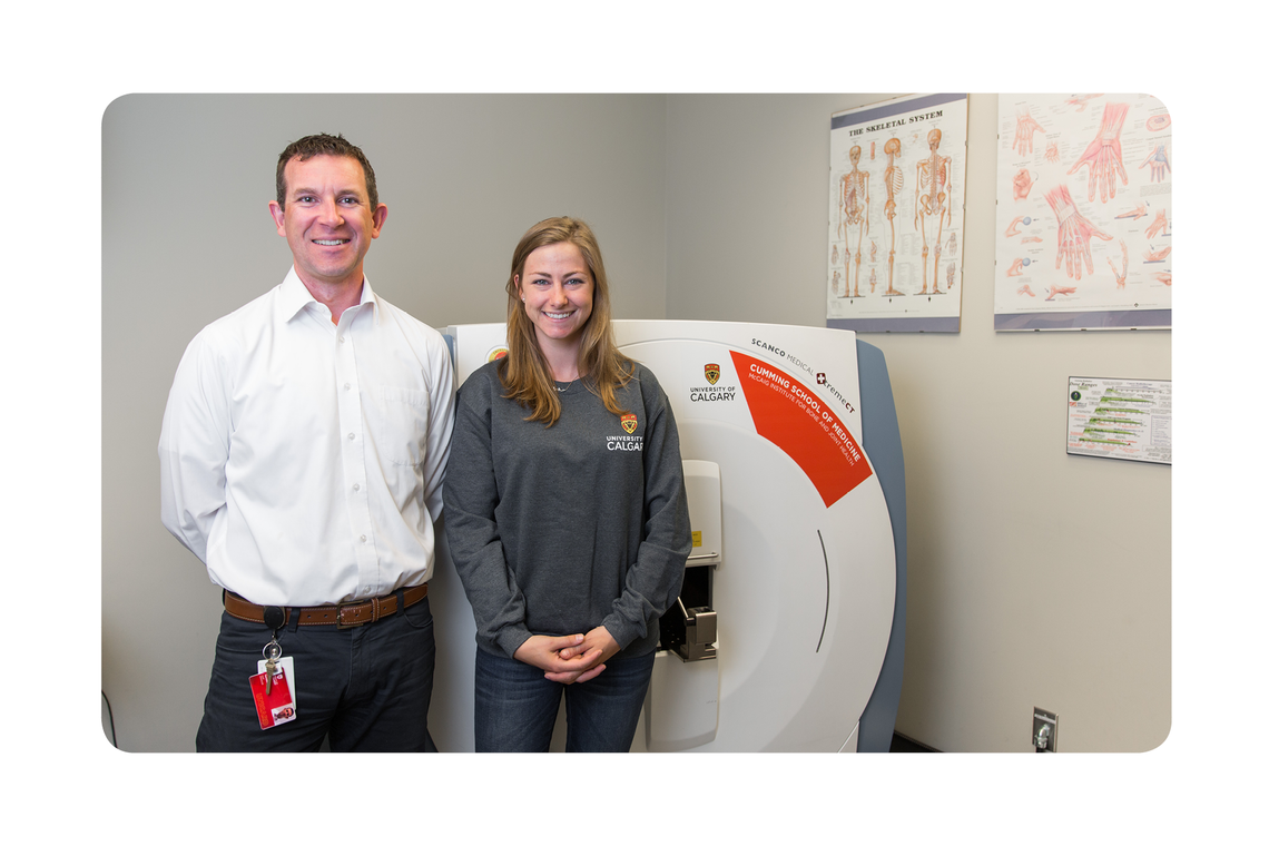 James Tomasson with graduate student Danielle Whittier in Dr. Stephen Boyd’s lab.