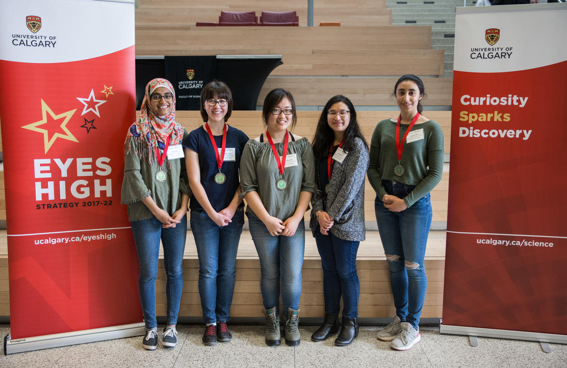 The grand prize award was presented to team Westmount Mild. Westmount School students Zainab Ali, Sheridan Feucht, Christine Kim, Izzah Khairi, and Agam Aulakh, were mentored by Tara Kazemi and Sharon Wang, along with their teacher Thomas Currie.