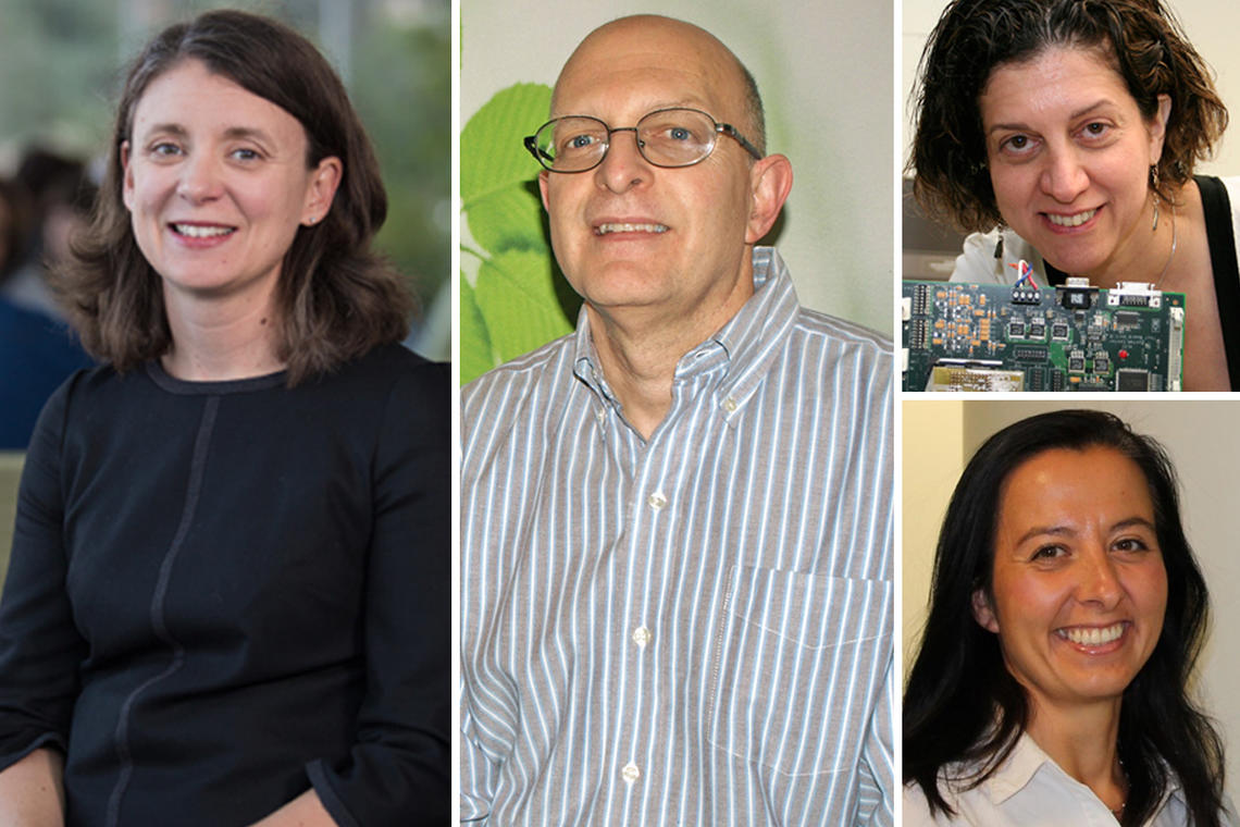 Clockwise, from left: Mary O’Brien, David Nicholas, Orly Yadid-Pech, and Beata Mickiewicz were among the Peak Scholars recognized at a University of Calgary luncheon.