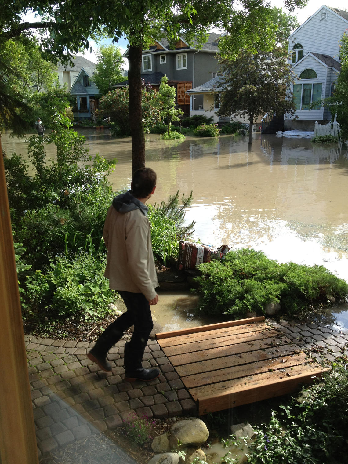 The street in front of the Sunnyside home of Noel Keough and Linda Grandinetti after the 2013 Calgary flood.