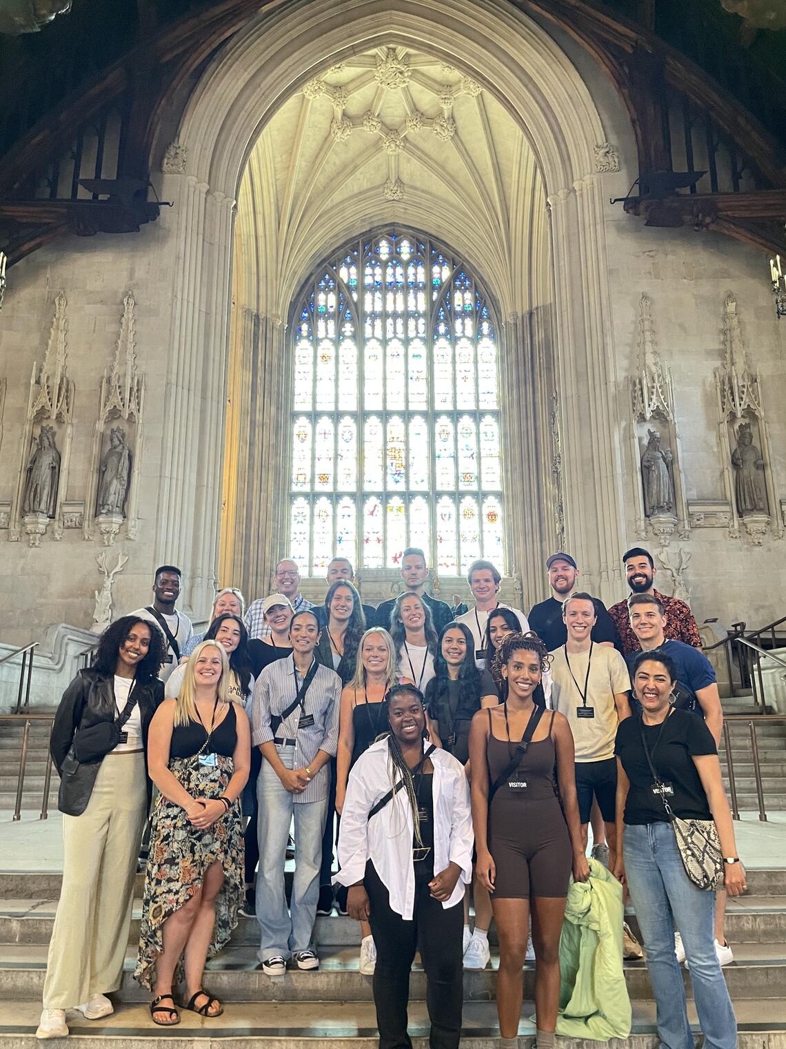 London Program participants in a London building