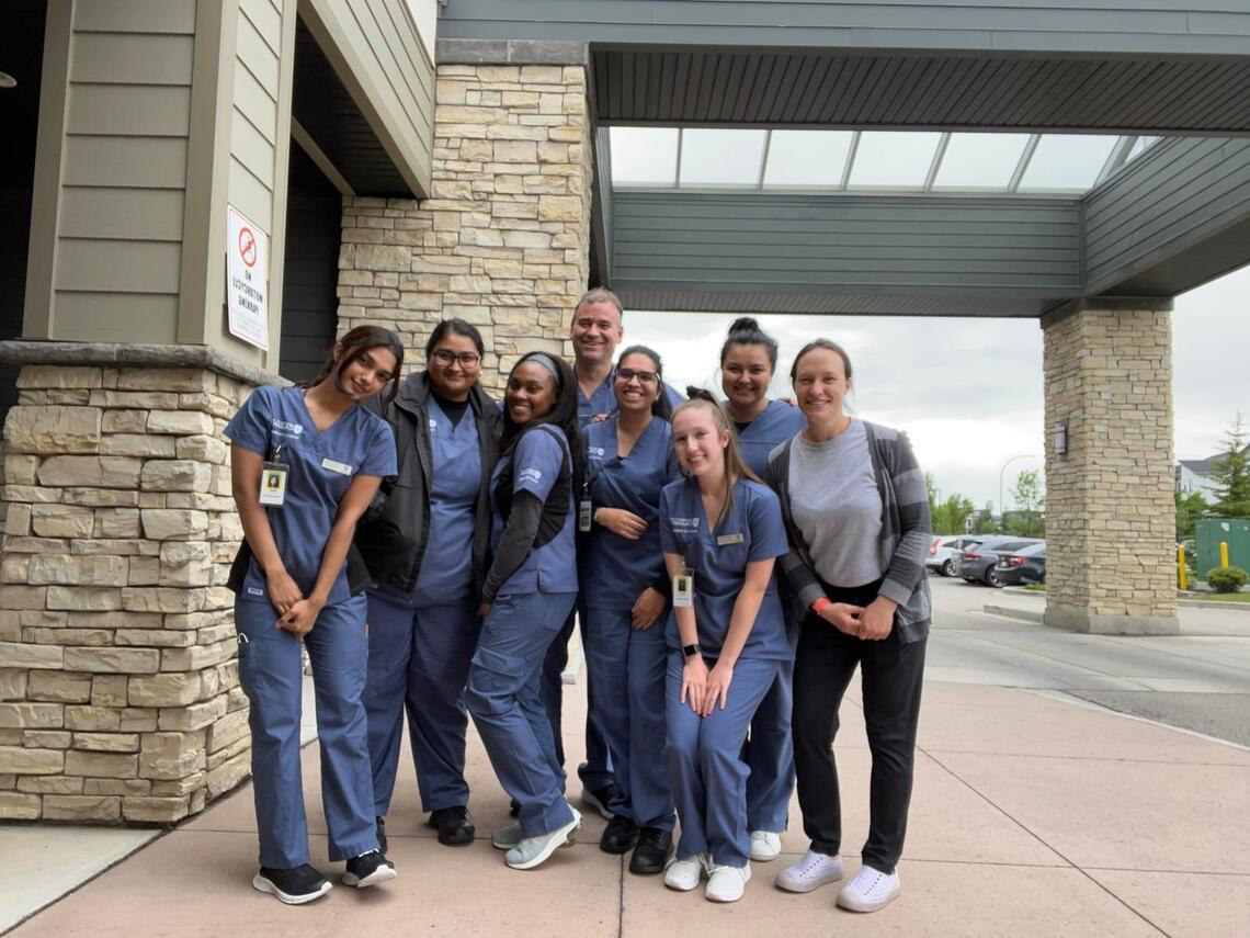 Mike Richards with clinical group UCalgary Nursing