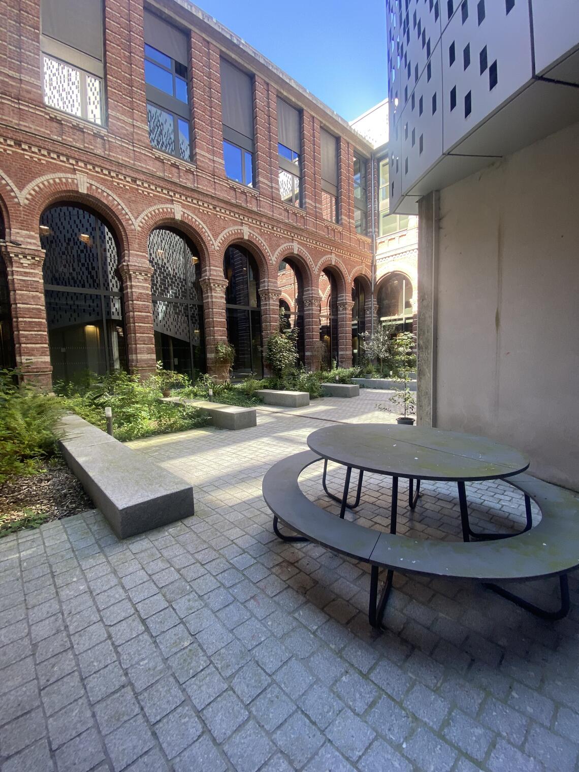 The courtyard inside Sciences Po Lille