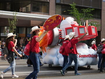 The back of the UCalgary float