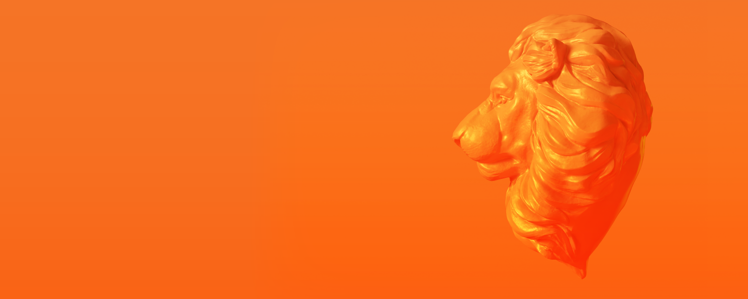 3D Orange Lion