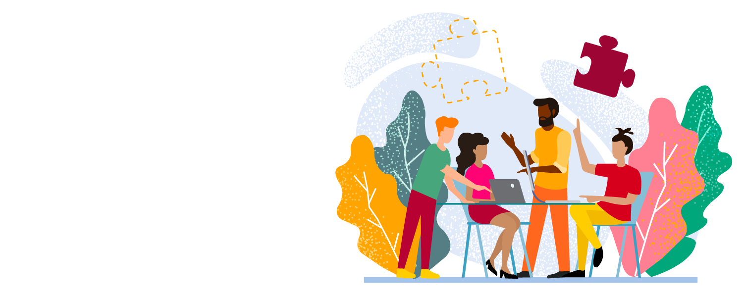 People collaborating at a table