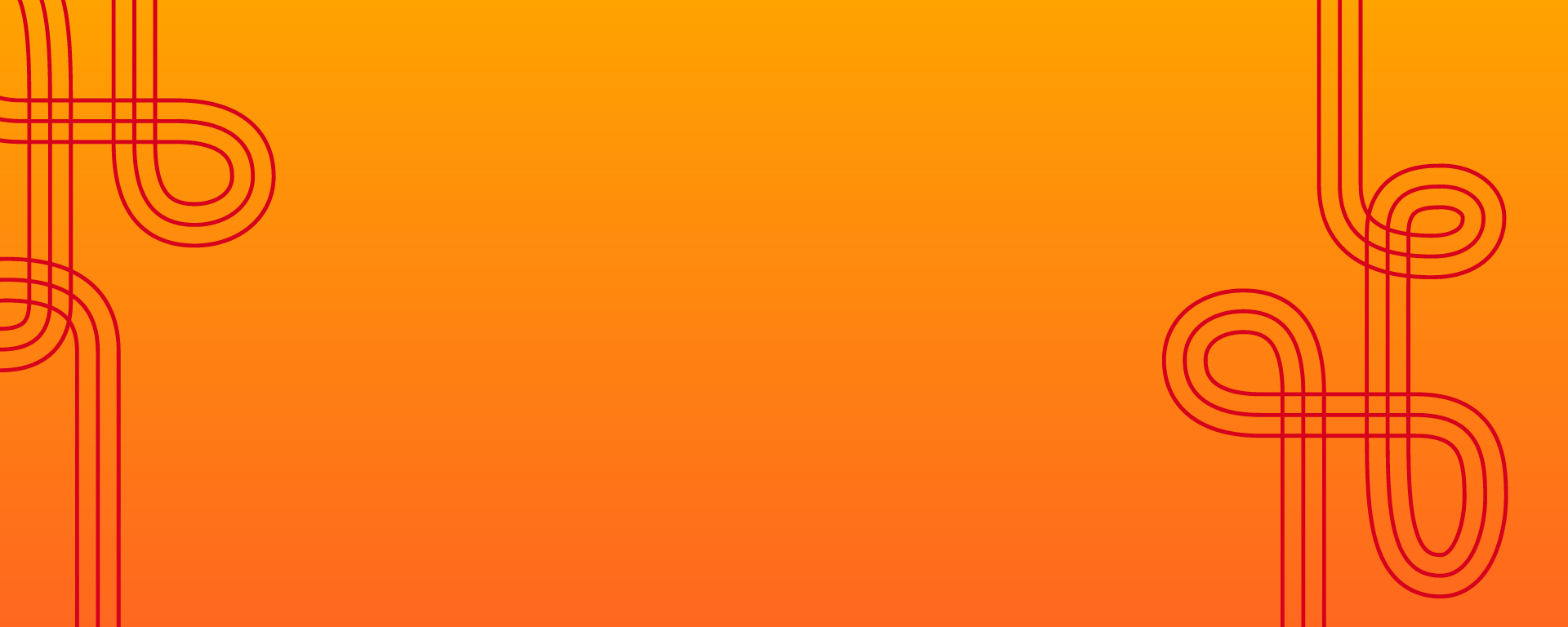 Orange background with red swirly lines on top