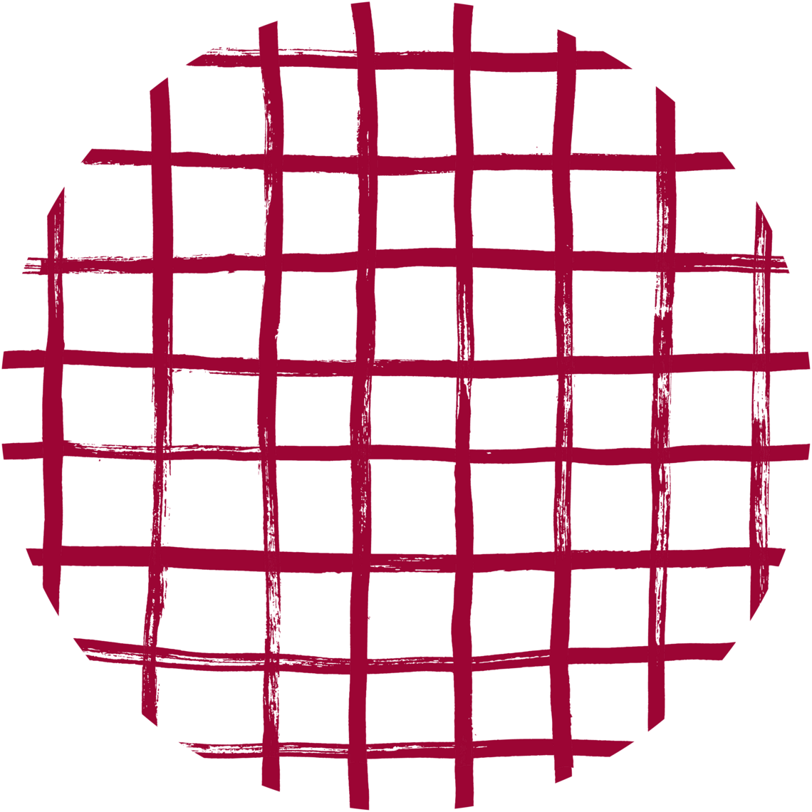 A grid in a circle.