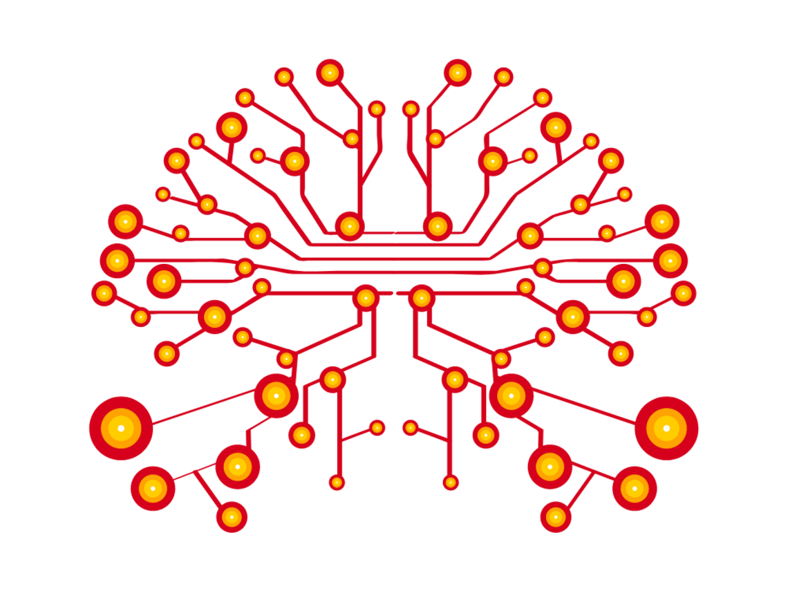 Graphic of artificial intellegence and brain synapses overlayed