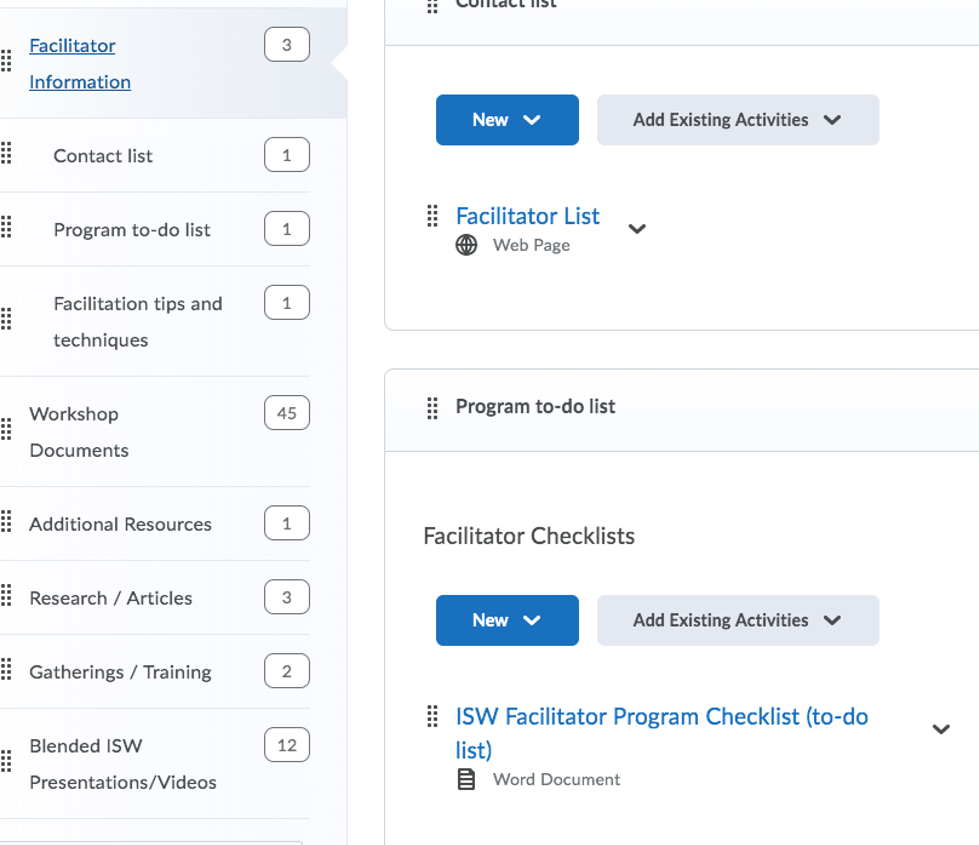 Learning Module: Developing Online Courses - Example Course Structures ...