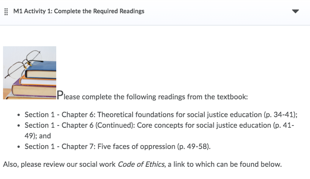 Learning Module: Developing Online Courses - Example Course Structures ...