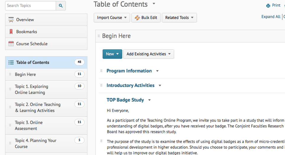 Learning Module: Developing Online Courses - Example Course Structures ...