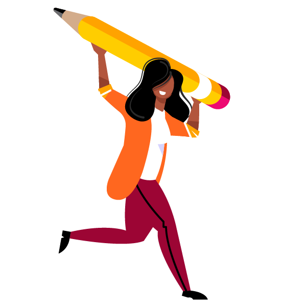 Nomination letter Woman holding a pencil