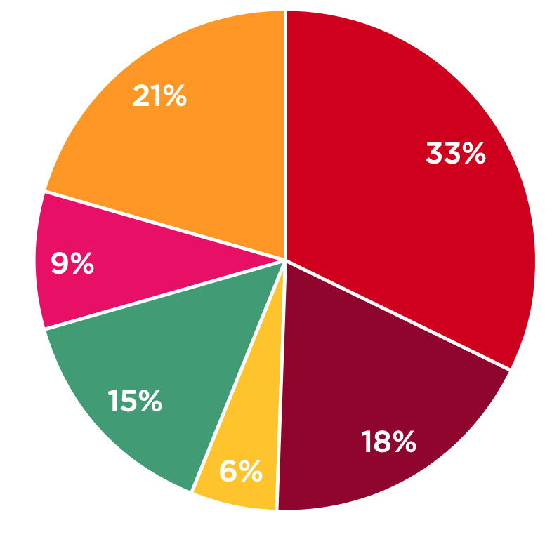 Participants by role pie chart Participants by role pie chart