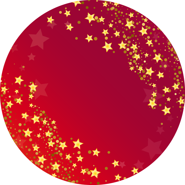 Red background with gold stars