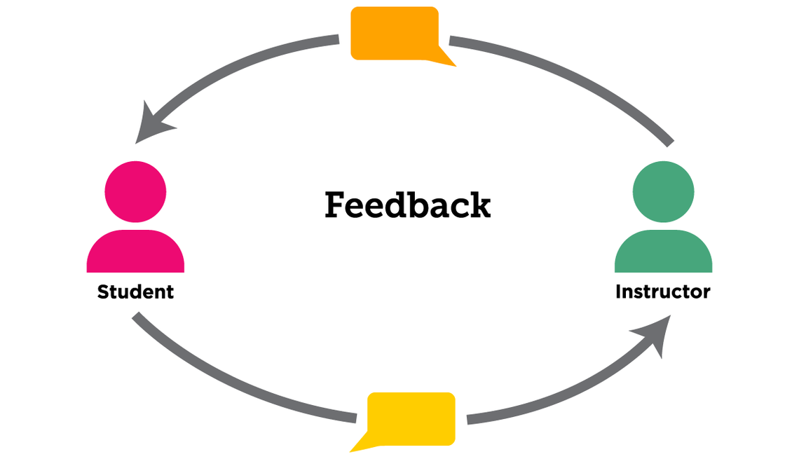 Diagram of the feedback loop between instructor and student