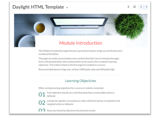 daylight HTML template screenshot