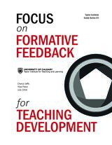 Focus on Formative Feedback for Teaching Development