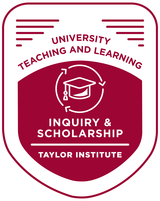 Inquiry and Scholarship in Teaching and Learning badge.