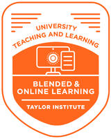 Blended and online learning badge.