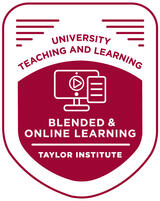 Blended and online learning badge.