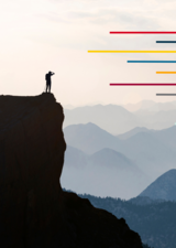 Person standing on mountain image